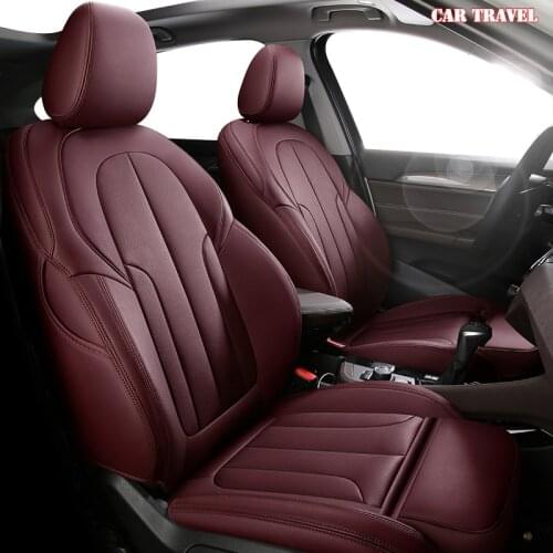 CARTRAVEL Custom Leather car seat cover For VW T-Cross C-TREK Volkswagen CC SANTANA JETTA BORA Automobiles Seat Covers