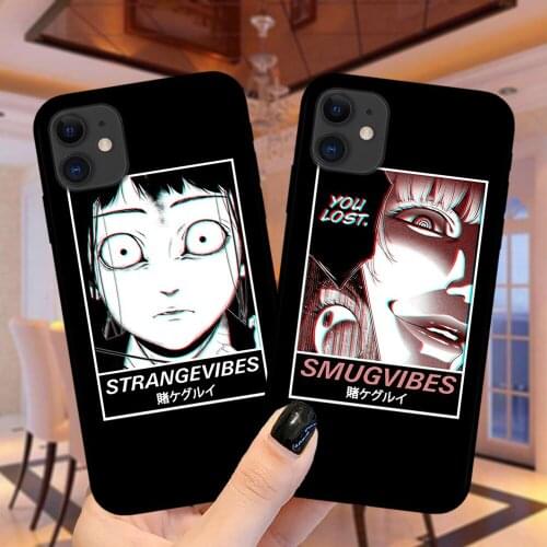 STRANGE VIBES Soft Phone Case For iPhone 11 12 Mini Pro XS Max X XR 6S 7 8 Plus 5S SE 2020 Aesthetic Manga Silicone Black Cover