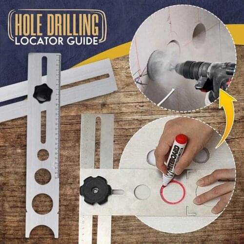 Portable Stainless Steel hole drilling locator guide For Tiles Wood Plastics Drill Opening drill guide hole puncher locator