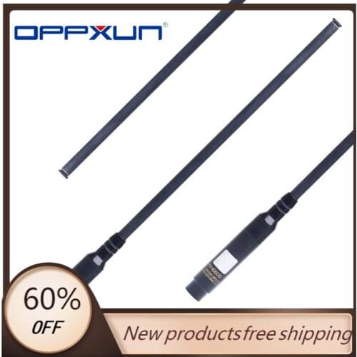 OPPXUN 1Pcs RH-660S SMA- Male High Gain Dual Band 144/430MHz Telescopic Antenna for Yaesu VX-1R VX-2R VX-3R VX-5R Two-Way Radio