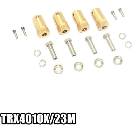 CNC machined brass material lengthened wheel adaptor for TRAXXAS TRX4