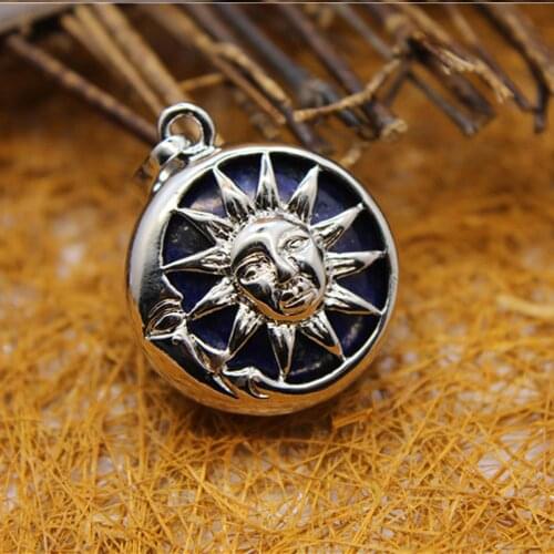 12pcs Natural Stone Sun moon pendant amethysts lucky Pendants Amulet Quartz Treat Crystal Charm for Jewelry Making Free