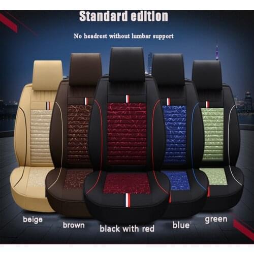 HLFNTF Fully-enclosed leather plus linen four season For Mitsubishi ASX Lancer SPORT EX Zinger FORTIS Outland car seat cushions