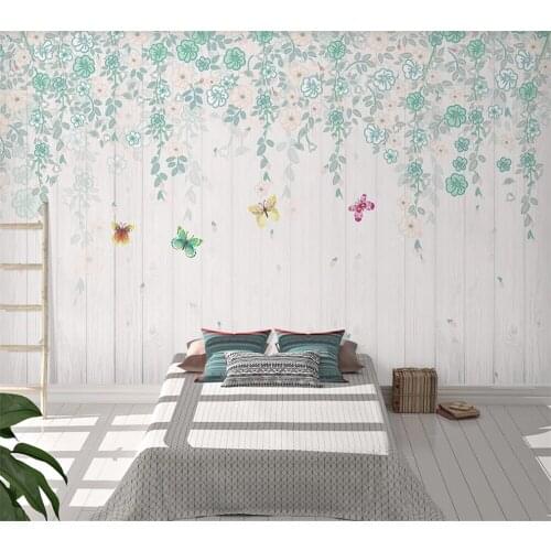 Custom wallpaper 3D/8D mural Nordic simple small fresh TV living room bedroom home interior background wall