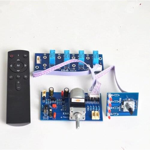Remote Control Volume Infrared Motor Potentiometer Encoder Volume Control Four-way Selection + Mute HIFI Amplifier Board