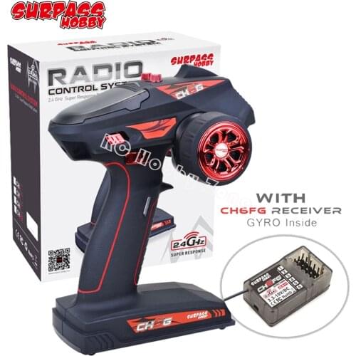 NEW Surpass hobby CH6G 2.4G Radio Remote Control 6CH Transmitter with 6CH Receiver gyro function for RC Car Boat Tank Model