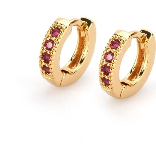 Colorful Classic Baby CC Hoop Earrings For Women Zirconia Earring For Teen Girls Indian Jewelry