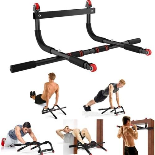 Adjustable Indoor Fitness Door Horizontal Bar Home Pull Up Workout Handles Gym Frame Multi-functional Doorway Chin-Up Equipment