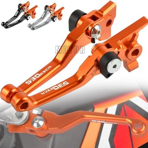 CNC Motorcycle Brake Clutch Lever Dirt bike Pivot Lever logo 530EXCR For 530EXC-R 530 EXC EXC-R 530 EXCR 2008 2009 2010 2011 13