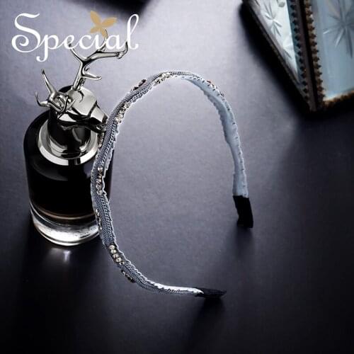 The SPECIAL New Fashion euramerican style elastic hairbands female flatter skin slimming handmade hairpins for women S1948H