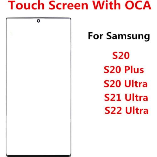 S20Ultra Outer Screen For Samsung Galaxy S20 Ultra Front Touch Panel LCD Display Out Glass Cover Lens Phone Repair Replace Parts