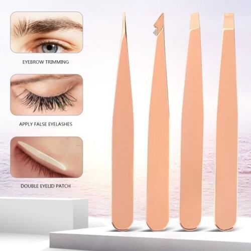 Stainless Steel Eyebrow Clip Rose Gold Eyebrow Clip Eyebrow Clip Eyebrow Trimming Tool Eyebrow Pliers Tool Head Elbow Eyebrow
