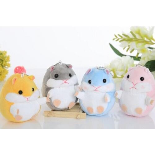 10pcs/lot Cute Plush Hamster Pendant Toy Bag Backpack Keychain Stuffed Animals Doll Kids Toys Gift