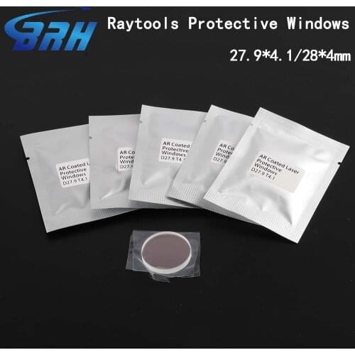 50pcs/lot Raytools Protective Window 28*4/27.9*4.1mm JGS1 Quartz Protection Lens For Raytools Bodor Fiber Laser Cutting Machine