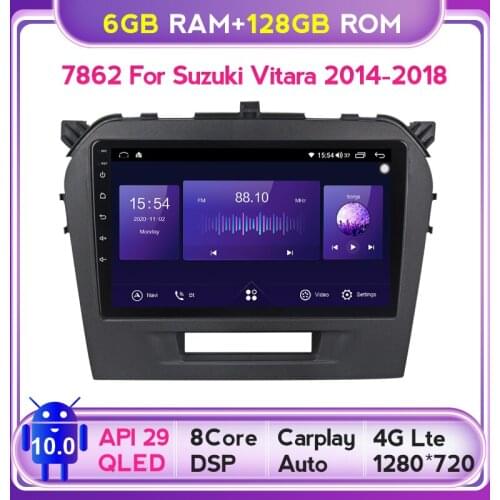 6G+128G QLED 5G WIFI Android 10 For Suzuki Vitara 2015 2016 2017 2018 2019 Car radio Multimedia Player GPS Navigation Autoradio