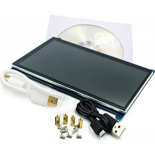 7 inch Raspberry pi 3 B touch screen 1024*600 7.0 inch IPS Capacitive Touch Screen LCD, HDMI interface, supports various systems