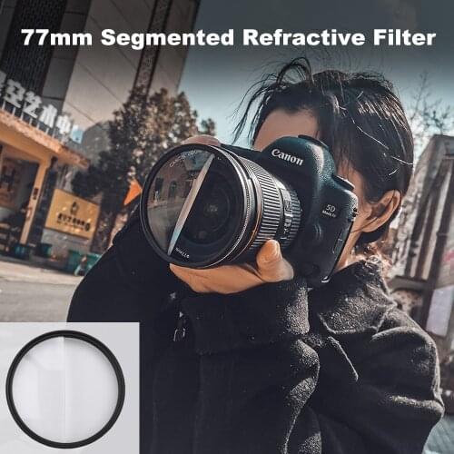 77mm Photography Foreground Blur Photography Props Segmentation Refractive Glass Prism SLR Camera Accessories Filter