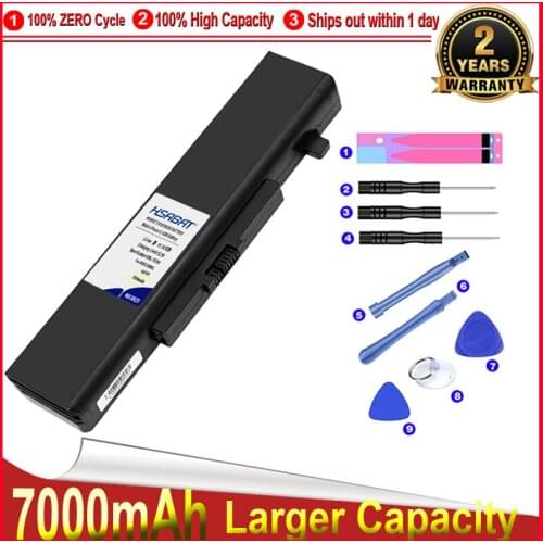 HSABAT 0 Cycle 7000mAh Laptop Battery for LENOVO G580 Z380 Z380AM Y480 G480 V480 Y580 G580AM L11S6Y01 L11L6Y01 Accumulator