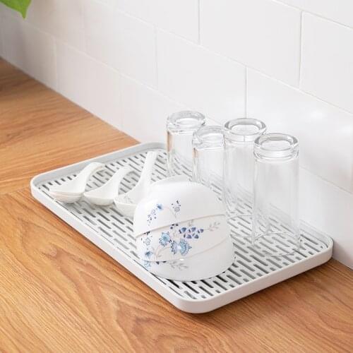 BNBS Kitchen Drain Serving Tray Plastic Trays For Tea Cutlery Dish Rack Drainer Kitchen Supplies Storage Dish Cutlery Organizer