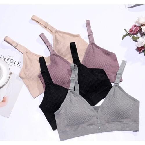 Tianlanzhong Sexy Comfort Seamless Adjusted Front Closure Nursing Bras For Women Wireless Push Up Maternity Bra Underwear