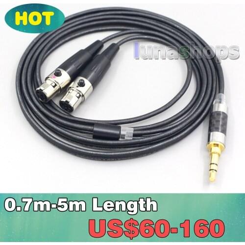 Black 99% Pure PCOCC Earphone Cable For For HEDD Air Motion Transformer HEDDphone ONE Headphone LN007115