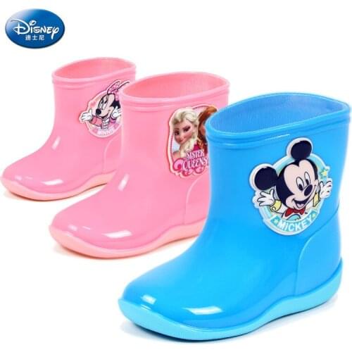 Disney childrens rain boots boys and girls lightweight non-slip rain boots childrens rubber shoes kindergarten water shoes