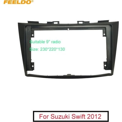 FEELDO Car Audio 9" Big Screen 2DIN Fascia Frame Adapter For Suzuki Swift Stereo Dash Fitting Panel Frame Kit #MX6204