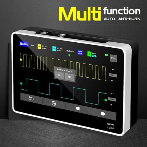 FNIRSI-1013D Digital tablet oscilloscope dual channel 100M bandwidth 1GS sampling rate tablet digital oscilloscope osciloscopio