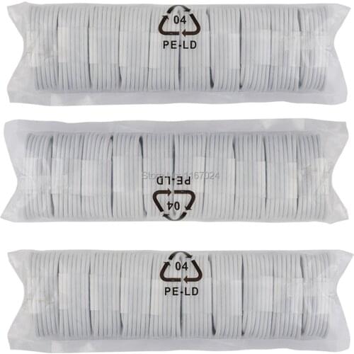 Better quality 10/20Pcs 1M 8pin usb cable with metal braided mesh USB Data Sync Charge Cable charger for iphone X 8 7 for I PAD