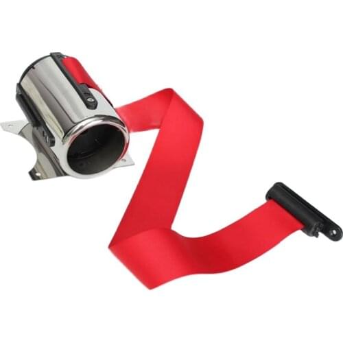 KINJOIN 2m/5m Sport Red Belt Retractable Ribbon Barrier Stainless Steel Wall Mount