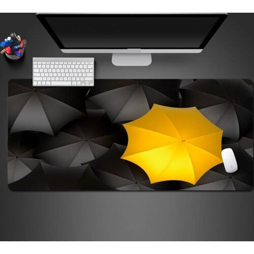 Mouse Pad Innovative Modern Black And Yellow Umbrella Pads High Quality Large Pad PC Gaming Computer Mats Domineering Gamer Mat