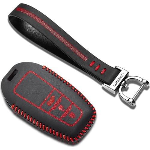 Leather Car Key Case For Toyota Camry CHR Corolla RAV4 Avalon Land Cruiser Prado Prius Remote Fob Cover 3 Button 2017 2018 2019