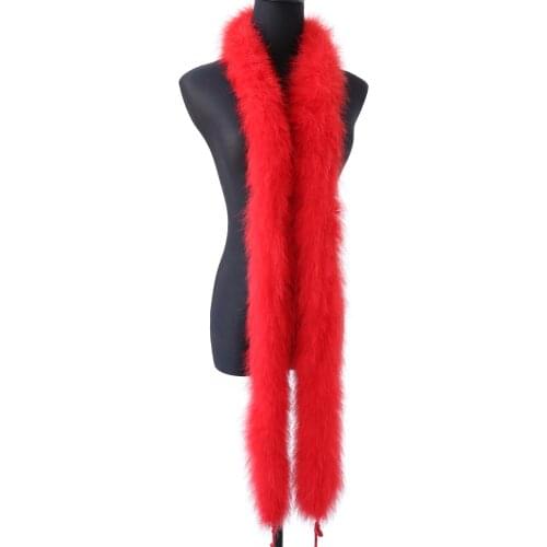 Red Rooster/Chicken/Ostrich Feathers Boa For Shawl Marabou Turkey Plumas Ribbon Wedding Dress Decoration Plumes Crafts Feathers