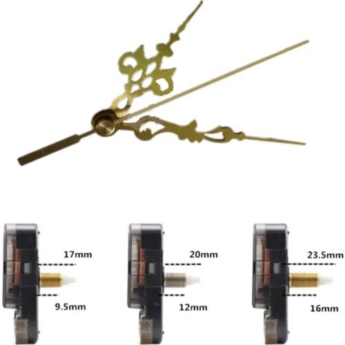 10sets/lot 12888 SUN Hollow Gold hands Step-seconds Movement Quartz Wall Clock Movement Mechanism Repair with screw gasket hook