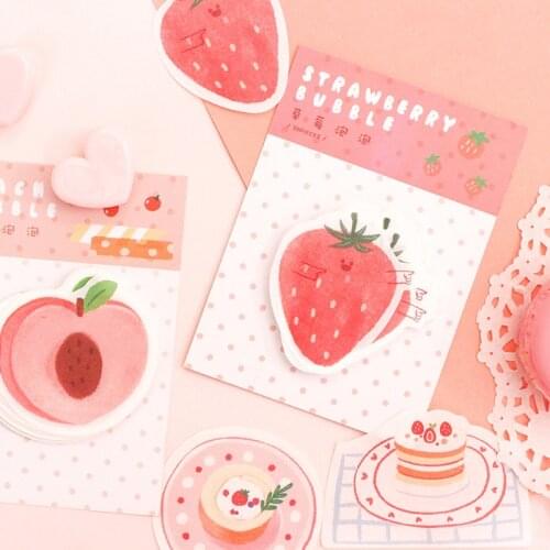 30PCS/PACK Kawaii Cute Strawberry Peach Sticker Marker Planner Diary Stationery Stickers Scrapbooking DIY Bullet Journal sl2034