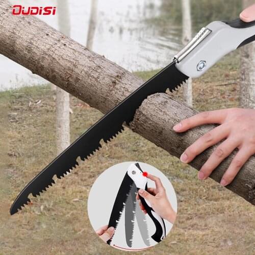 OUDISI Multifunctional Folding Saw Blade Hand Saw Woodworking Cutting Tools SK5 Steel Handle Collapsible Sharp Garden Saw