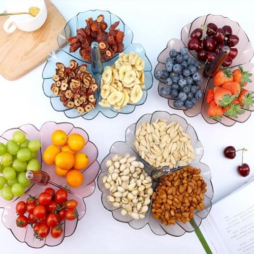 Multi Plastic Fruit Plate Cake Stand Birthday Party Decor Afternoon Tea Wedding Plates Tableware Dessert Vegetable Storage Rack