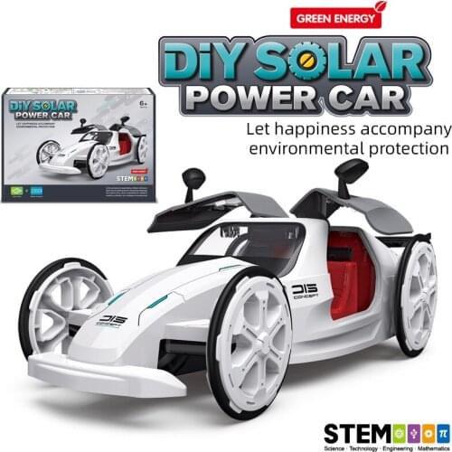 Solar Cars DIY Kit STEM Assembled Racing Solar System Robotics Educational Toys Robot Technology Energy for Kids Student Boys