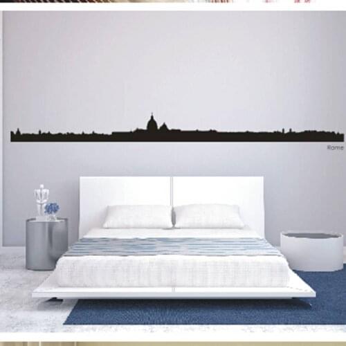 Rome City Decal Wall Sticker Vinyl Stickers Decor Mural Art Living Room Home Decoration Landmark Skyline Wall Decal
