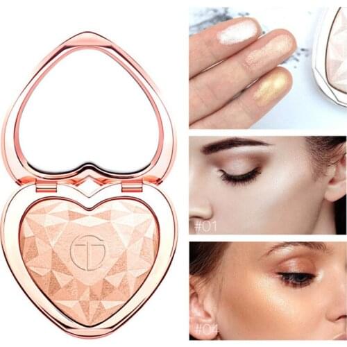 NEW Face Contouring Makeup Highlight Shimmer Highlighter Powder Palette Face Bronzer Highlighter Brighten Skin 4 Colors