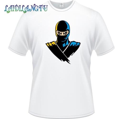 New Arrivals Fashion T-Shirt Funny Battle Ninja Men Solid Color Slim Fit Short Sleeve T Shirt Men Casual T-Shirts