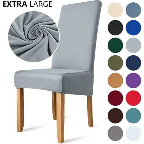 2 Types Extra Large Dining Chair Cover XL Size Slipcover for Chairs Long Back Kitchen Dining Room Chair Cover Elastic Stretch