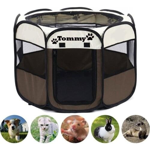 Portable Folding Pet Tent Octagonal Cage for Cat Puppy Kennel Easy Operation Fence Outdoor Big Dog House