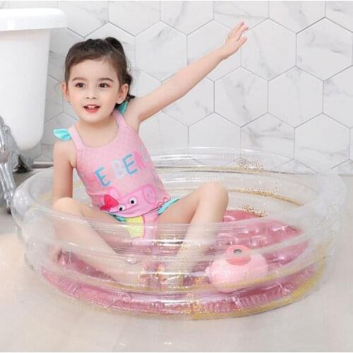 Swimming Pool Inflatable Round PVC Baby Infant Glitter Sequins Toddler Shower Basin for Home