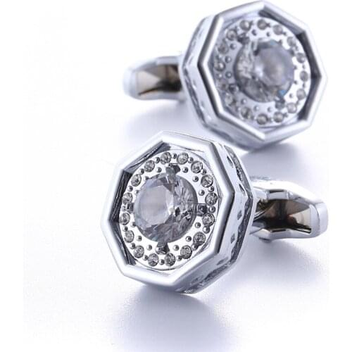 QiQiWu Rhinestone Cufflinks Mens Wedding Luxury French Shirt Cuff link Buttons Men high quality Cuff links Christma Gifts Cuffs