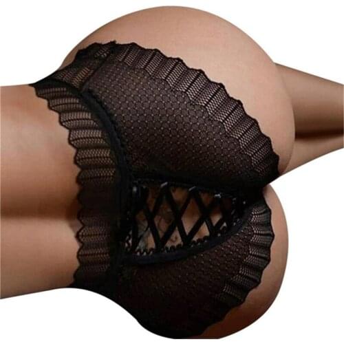 Sexy Lace Panties For Women Underwear Cross Strap Panty Lingerie Breathable Hollow Out Briefs Low-Rise Panties Female Underwear