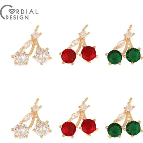 Cordial Design 50Pcs 12*16MM Jewelry Findings & Components/CZ Charms/Hand Made/Earrings Making/Jewelry Accessories/DIY Pendant