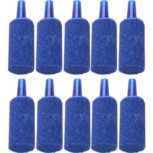 SHGO HOT- Fish Tank Mineral Bubbles Air Stone, 10 Pieces, Blue
