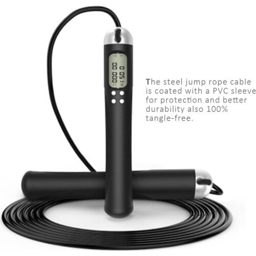 Counting Skipping Rope With Non-slip Handle, Indoor And Outdoor Fitness Training Weight Loss Adjustable Calorie Skipping Rope