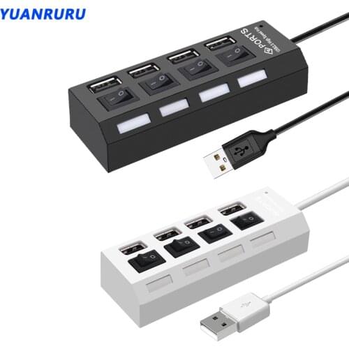 USB Hub USB 2.0 Hub Multi USB Splitter Hub 4 Port 7 Port Multiple Expander 2.0 USB Hub with Switch for PC Computer Accessories
